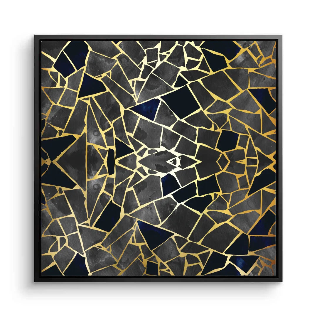 2Abstract Kintsugi Stone - Canvas