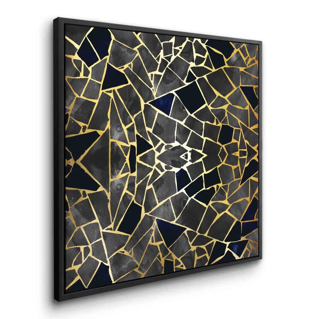 2Abstract Kintsugi Stone - Canvas