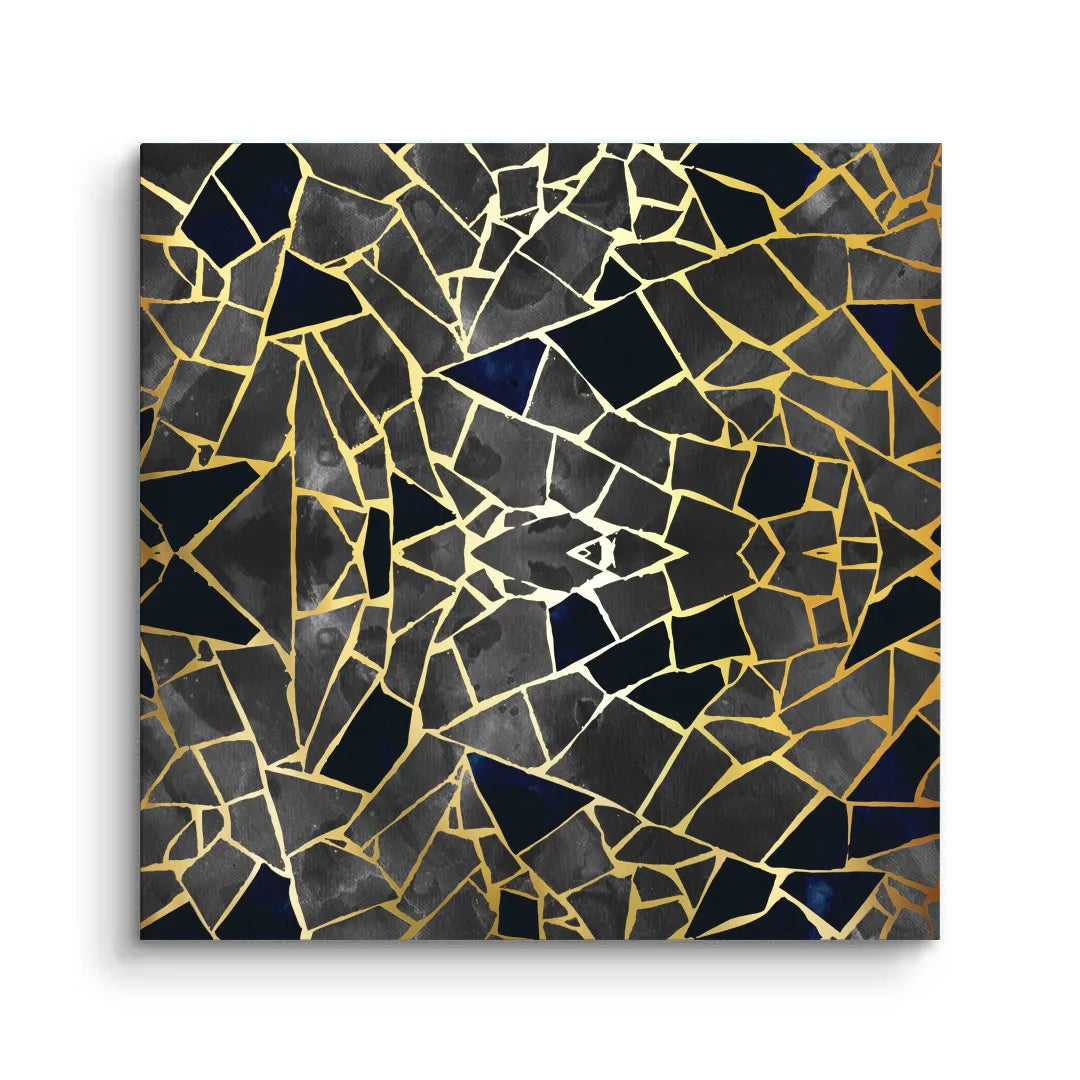 2Abstract Kintsugi Stone - Canvas