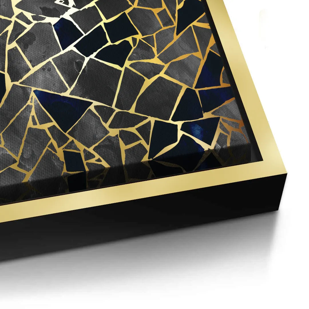 2Abstract Kintsugi Stone - Canvas