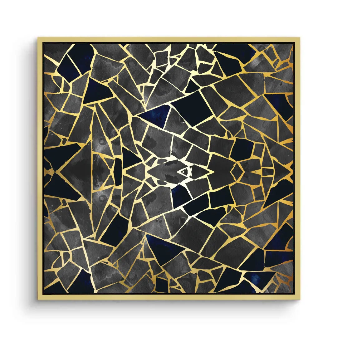 2Abstract Kintsugi Stone - Canvas
