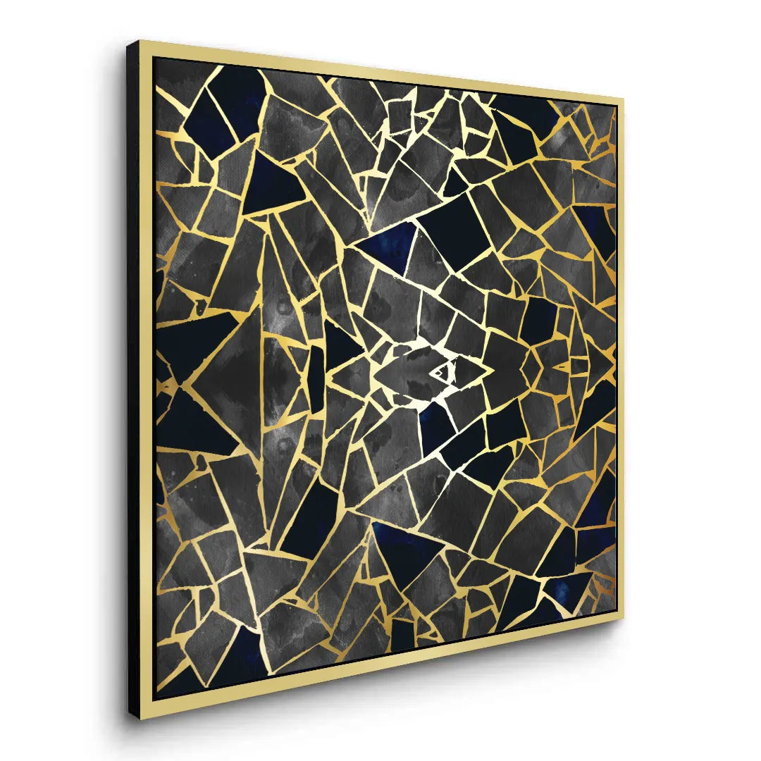 2Abstract Kintsugi Stone - Canvas