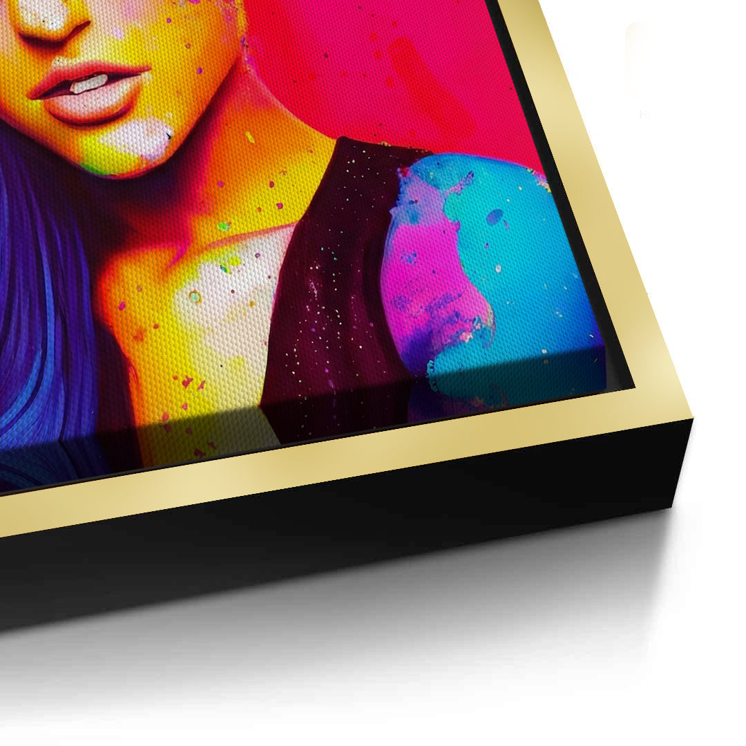 2Ariana Grande Neon Pop Art - Canvas