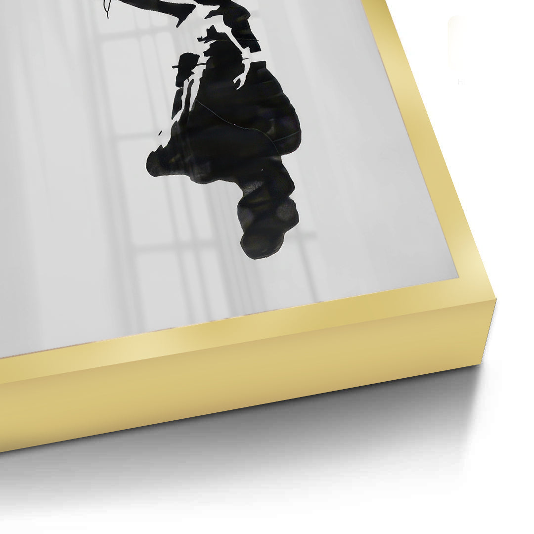 2Banksy Style Gold Heart - Fine Art