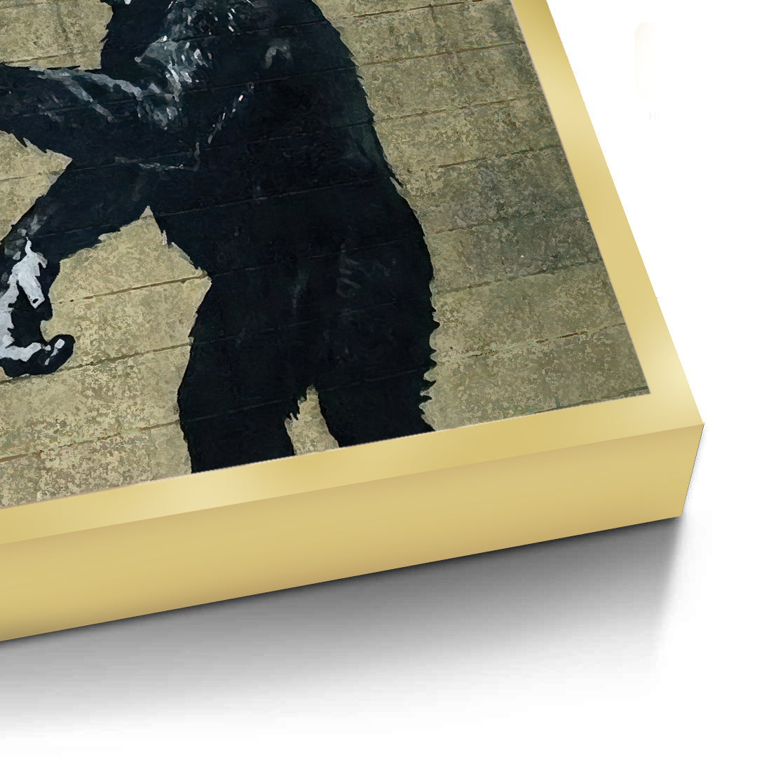 2Banksy Style Monkey Graffiti - Fine Art