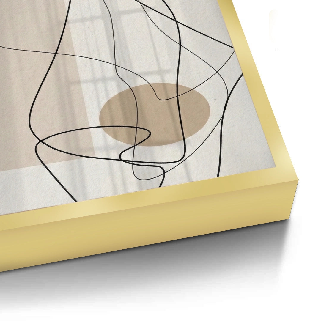 2Beige Geometric - Fine Art