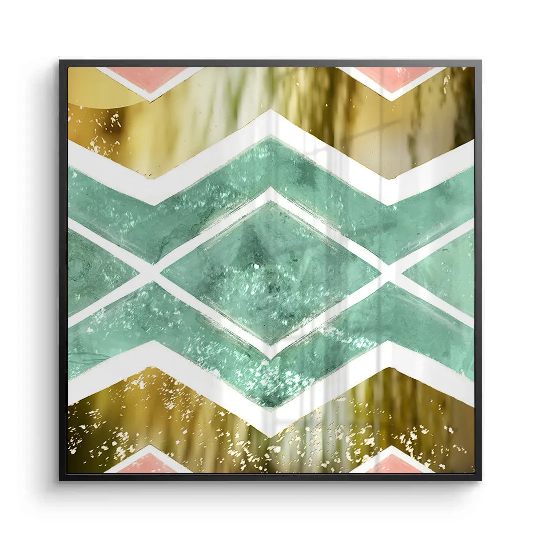 2Bohemian Gold Geometric - Fine Art