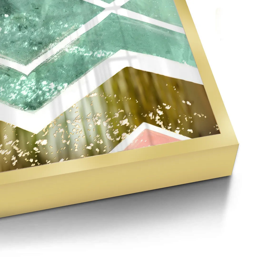 2Bohemian Gold Geometric - Fine Art