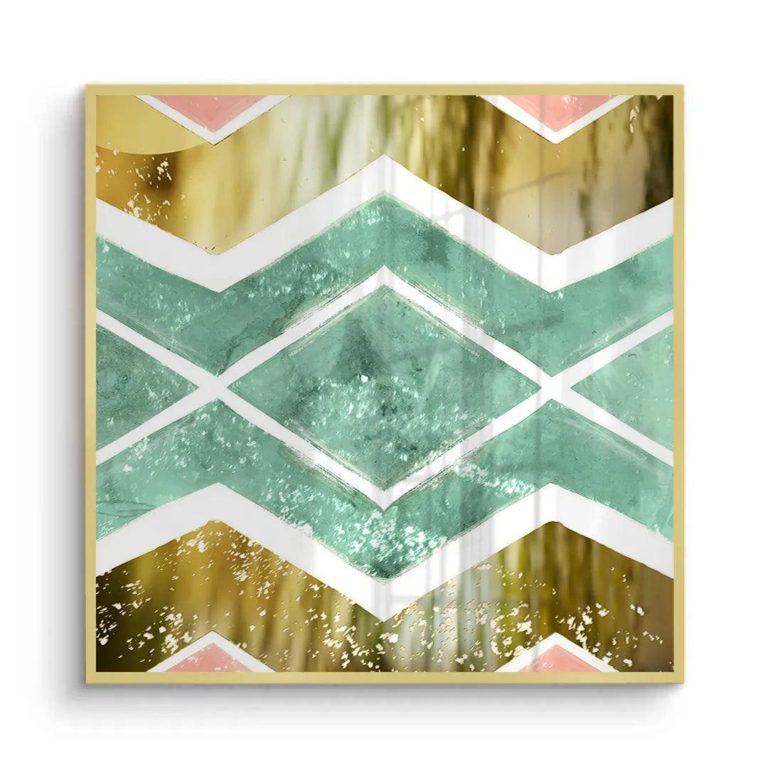 2Bohemian Gold Geometric - Fine Art