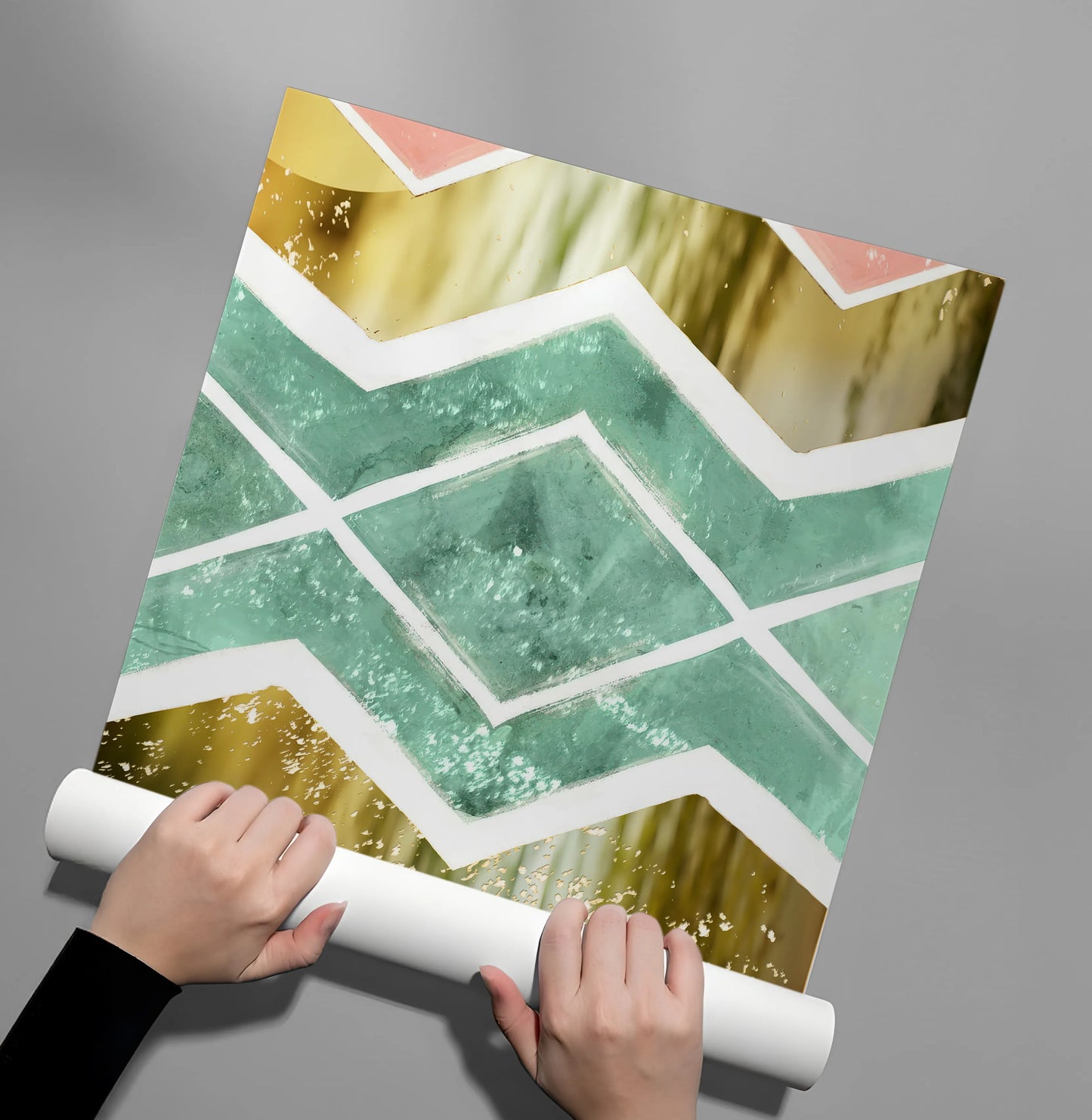 2Bohemian Gold Geometric - Poster