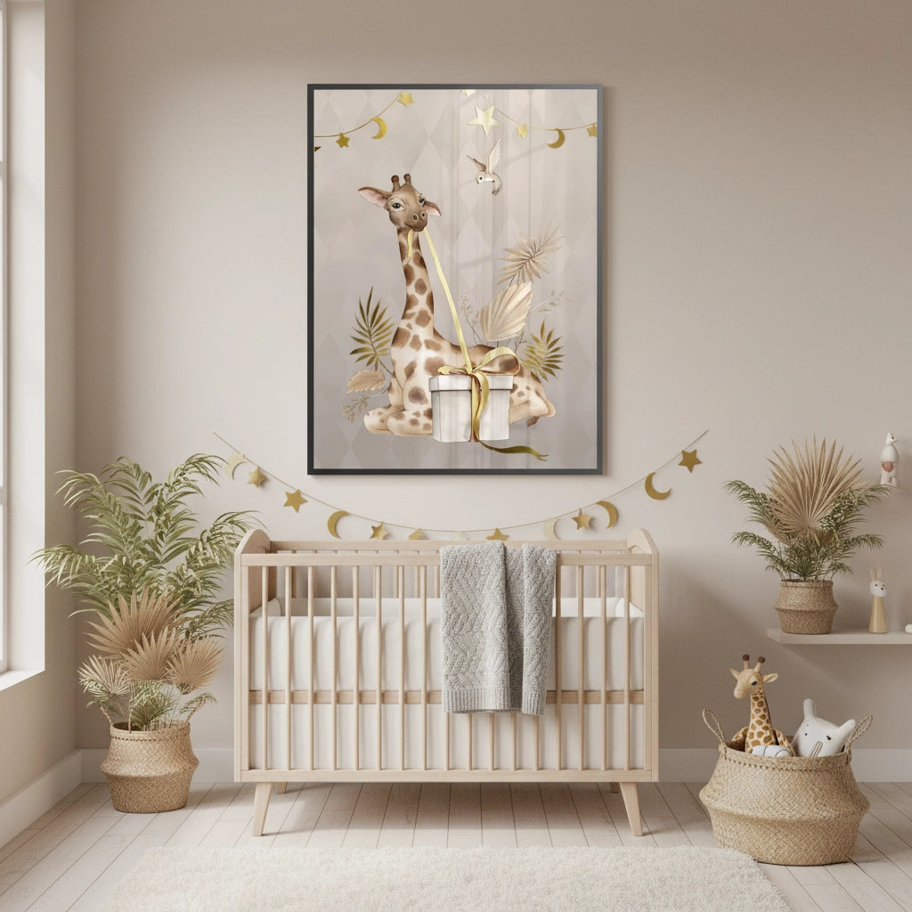 2Boho Giraffe  - Fine Art