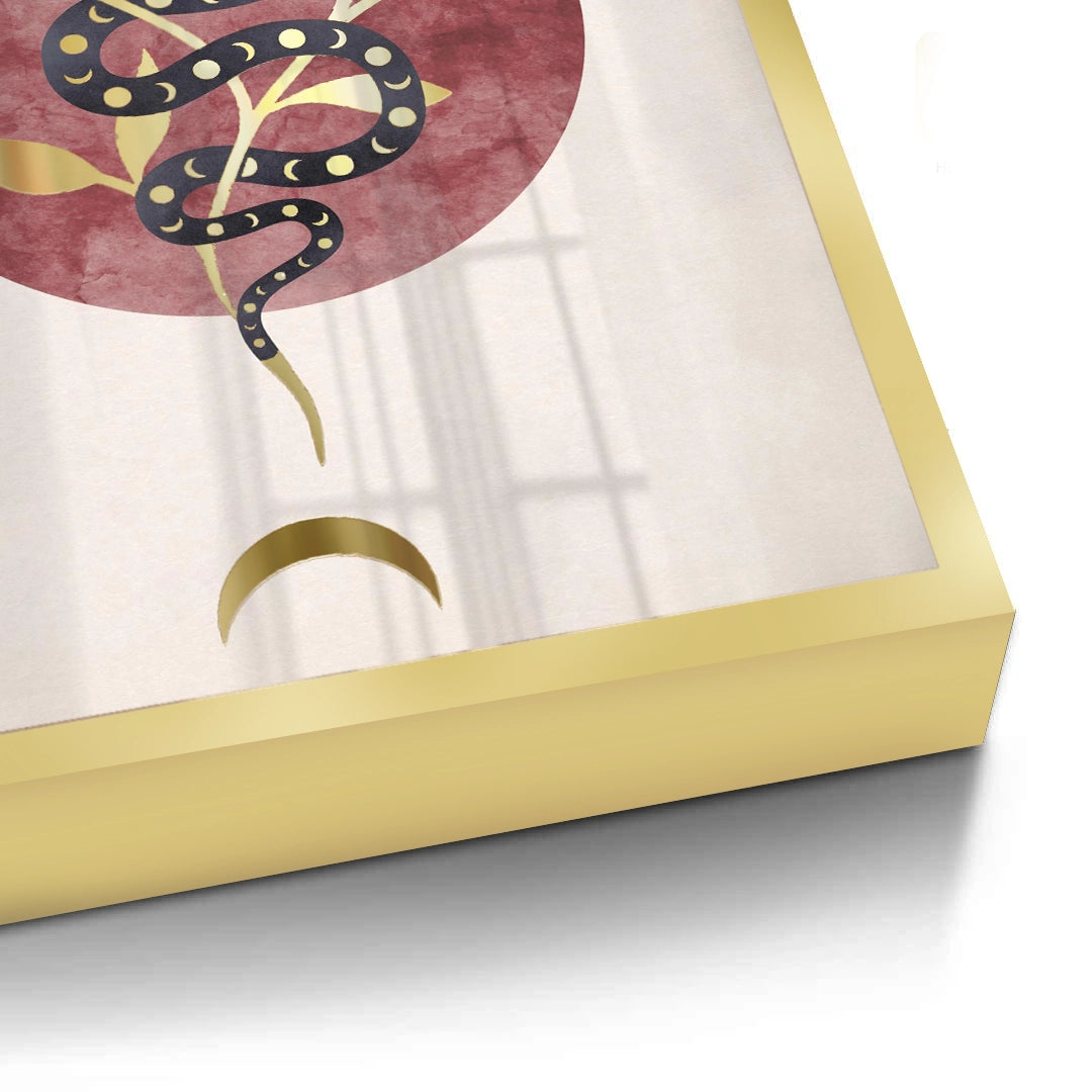 2Boho Gold Snake - Fine Art - Jasmineart.ae