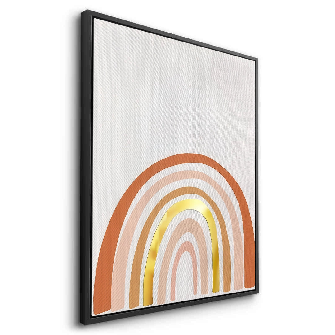2Boho Rainbow Gold Arch - Canvas