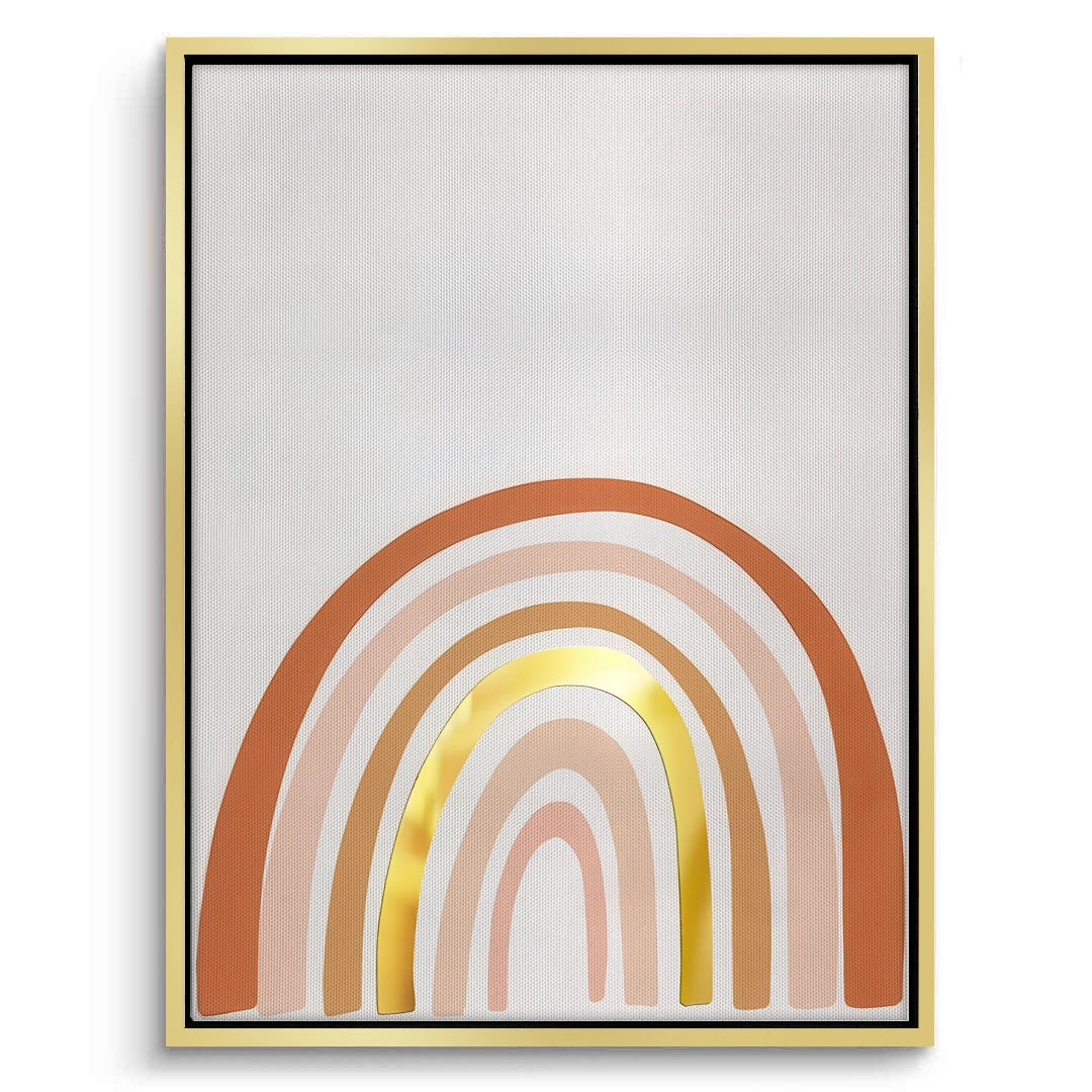 2Boho Rainbow Gold Arch - Canvas