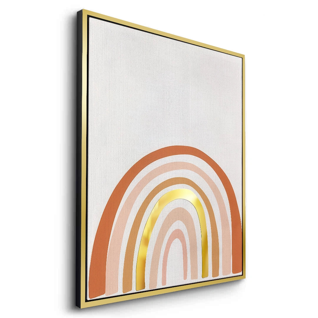 2Boho Rainbow Gold Arch - Canvas