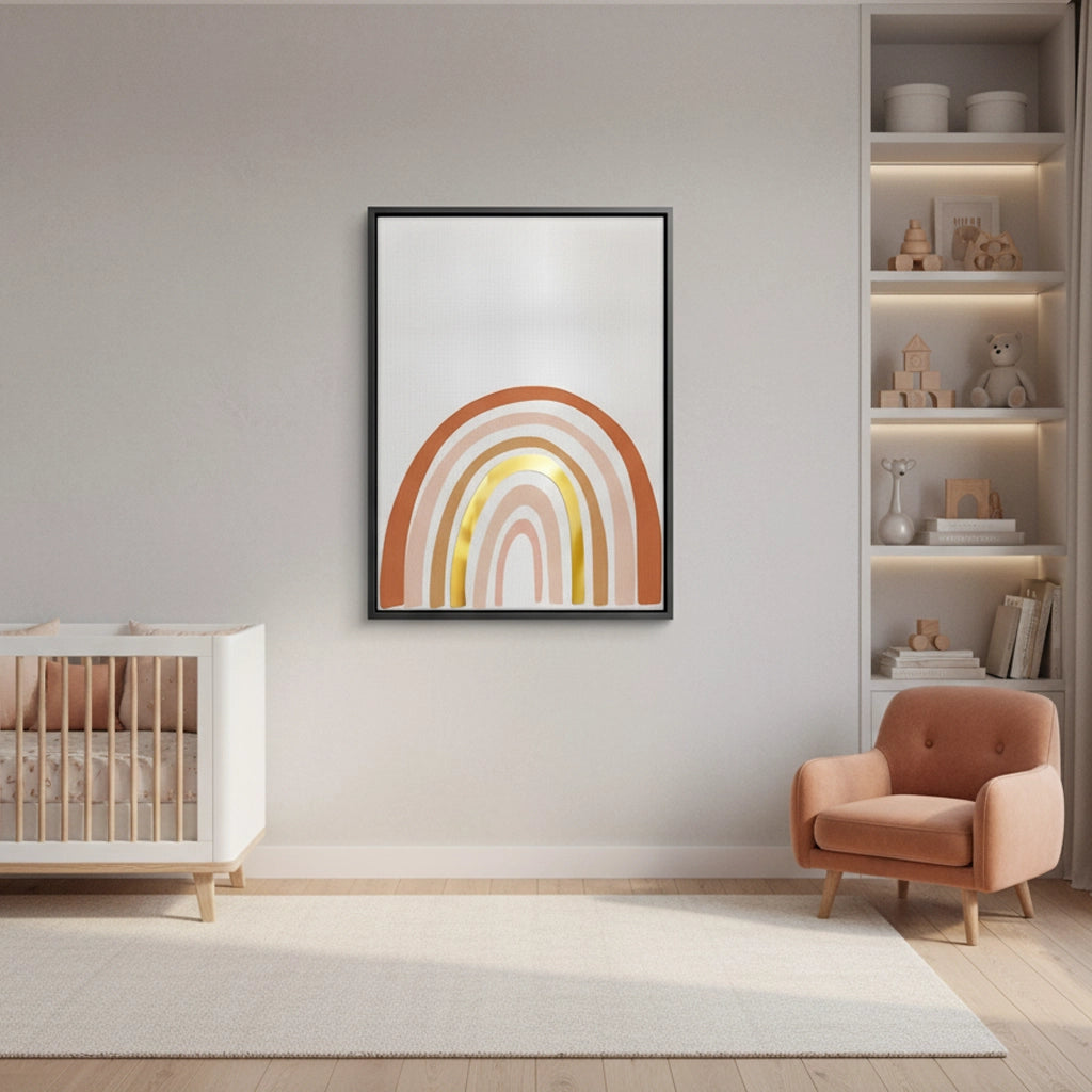 2Boho Rainbow Gold Arch - Canvas