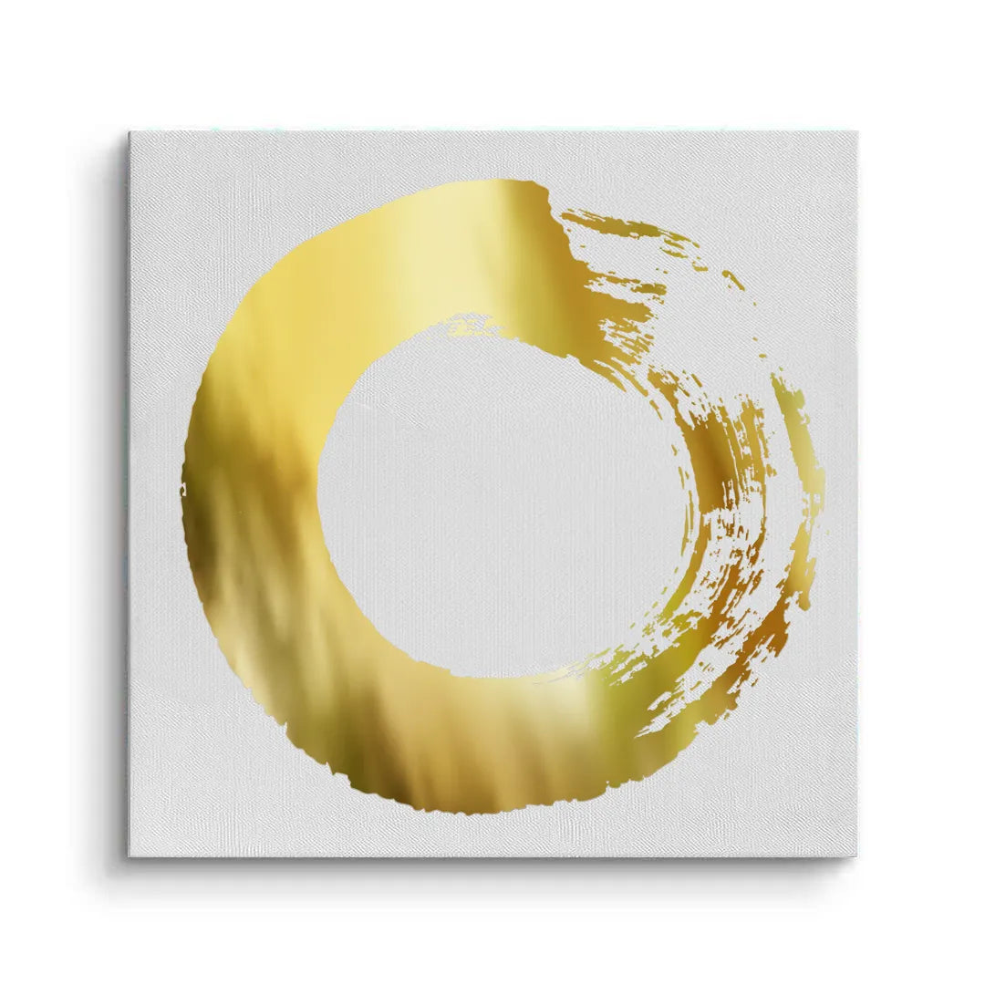 2Abstract Metallic Circle - Canvas