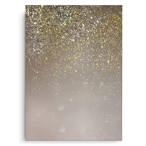 Gold glitter sparkle ombre canvas art, featuring a light beige to gold sparkle transition UAE Dubai.