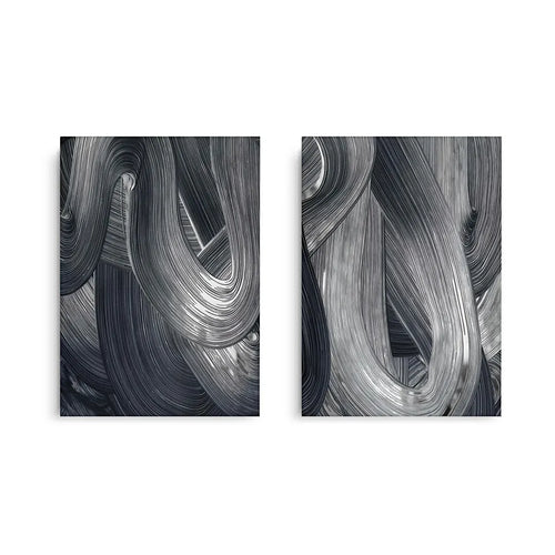 Chrome Stroke Set of 2 - Canvas