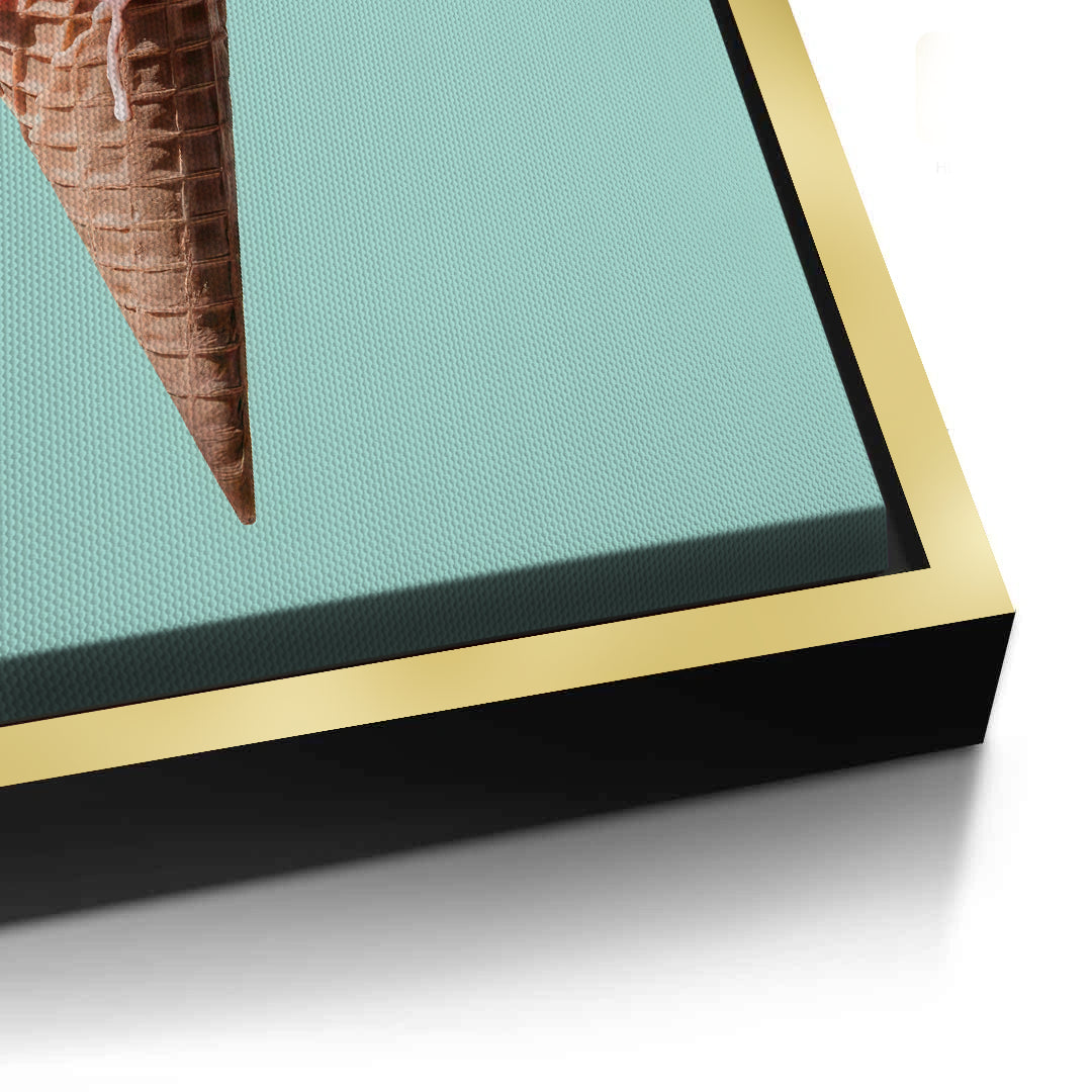 2Flamingo Ice Cream Cone - Canvas