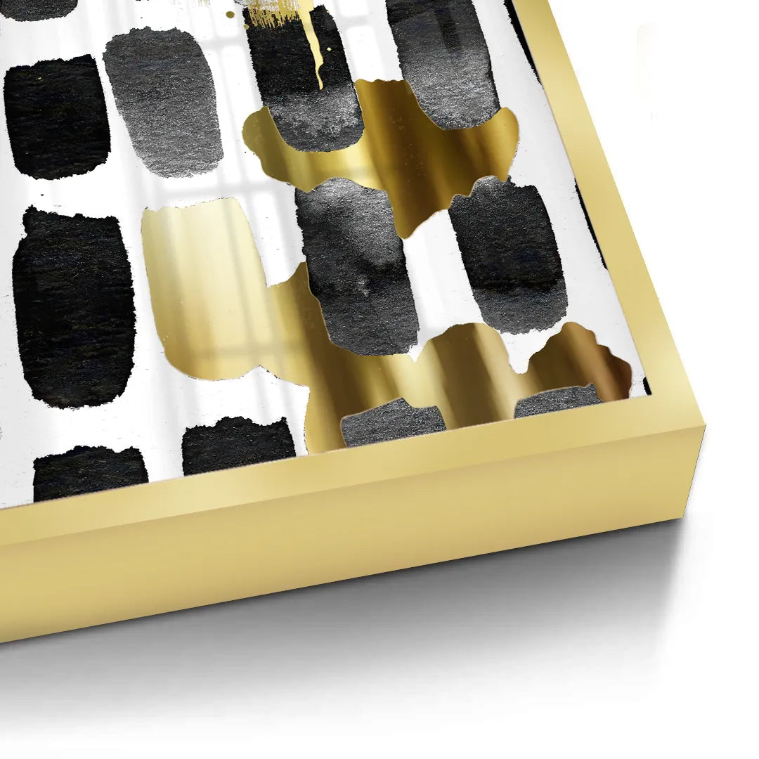 2Contemporary Black and Gold - Fine Art