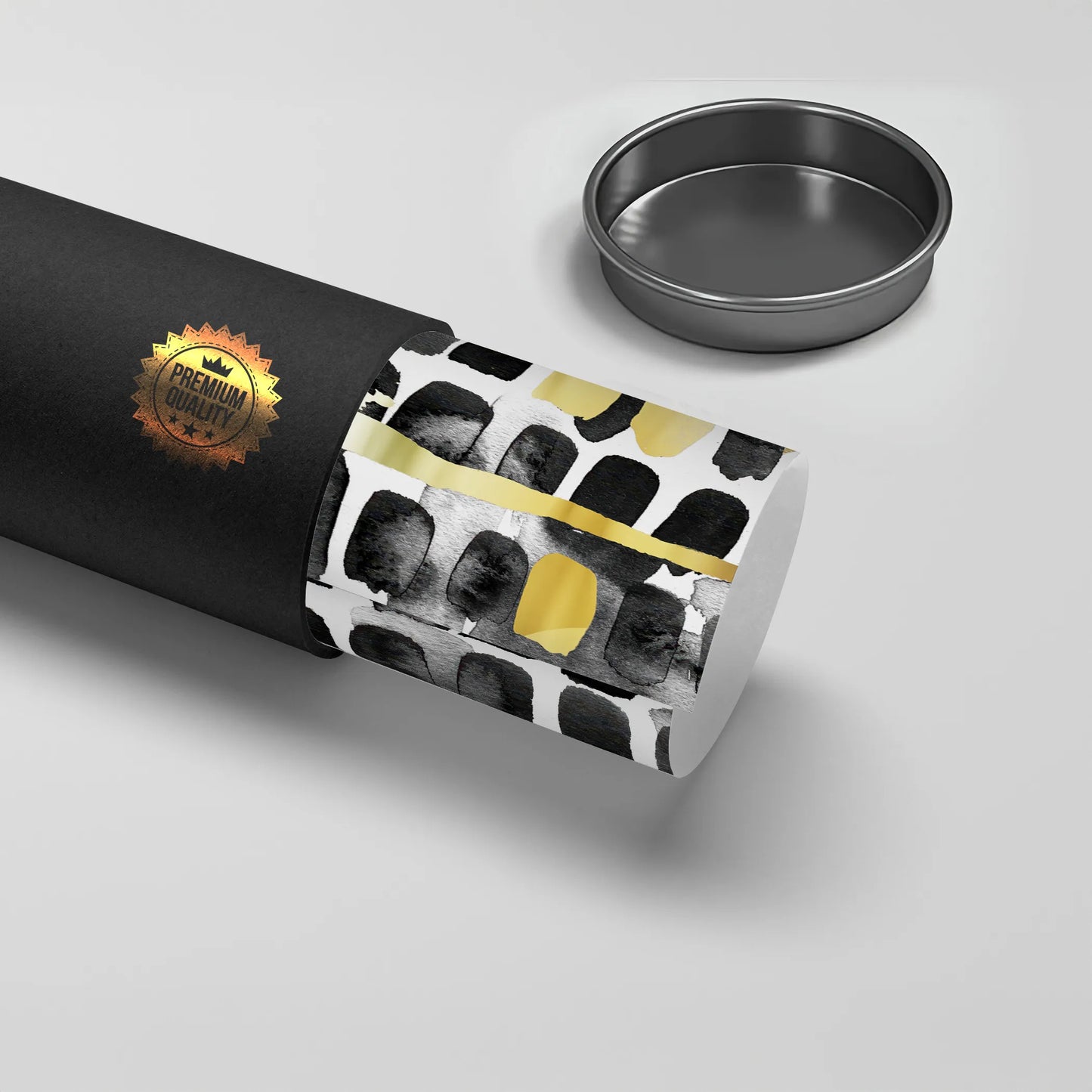 2Contemporary Black and Gold - Poster