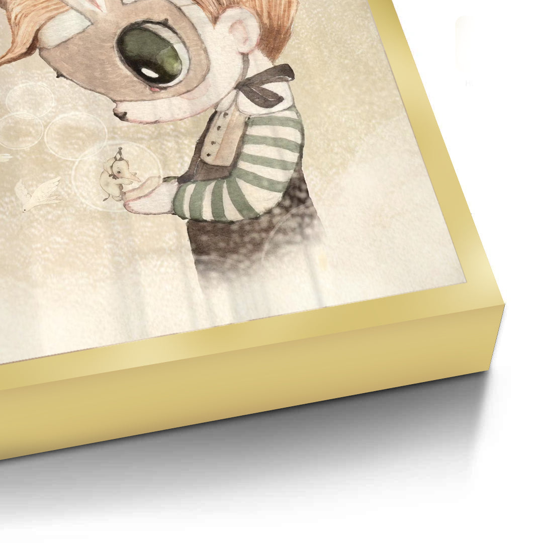 2Cute Child in Rabbit Costume - Fine Art