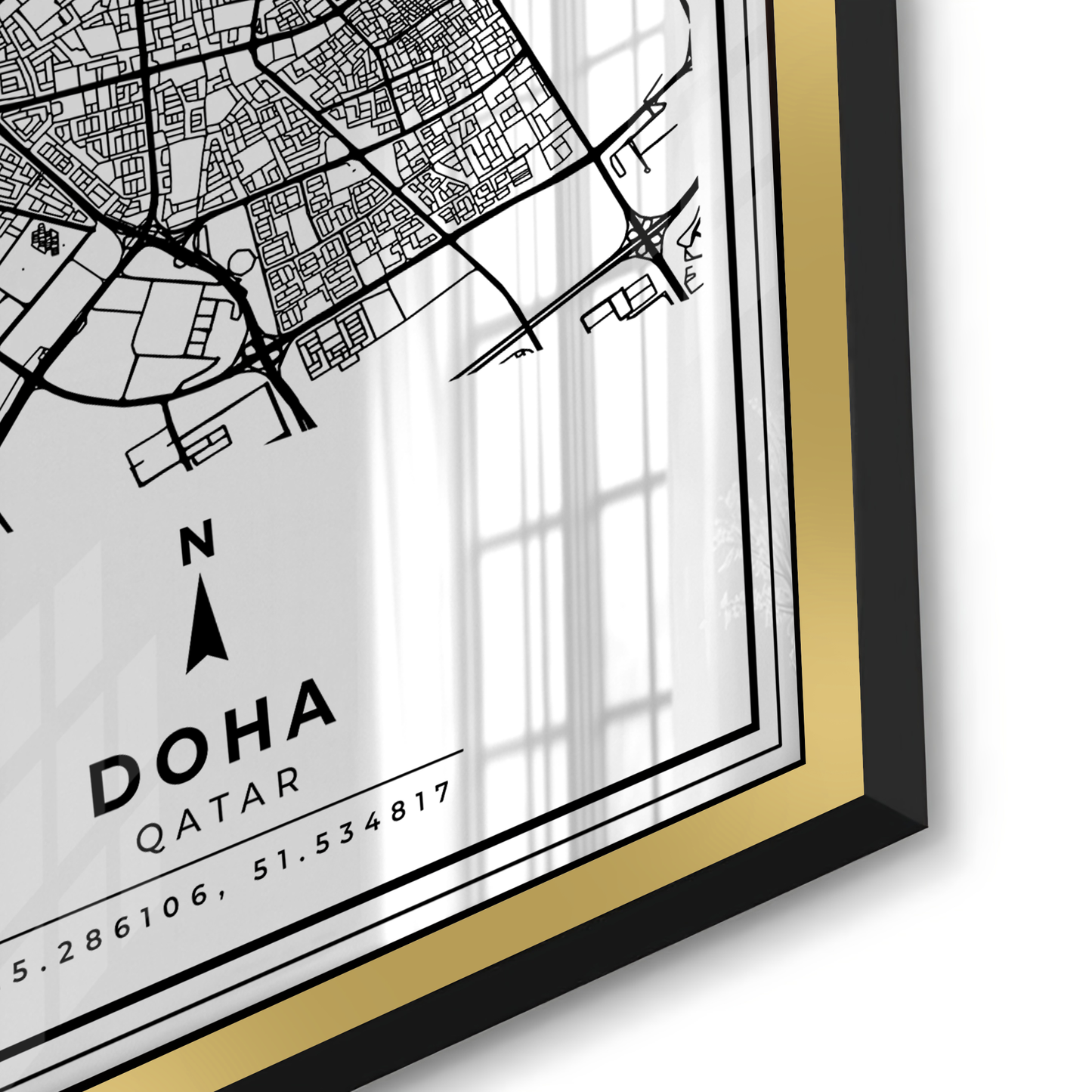 2Doha Map - Acrylic