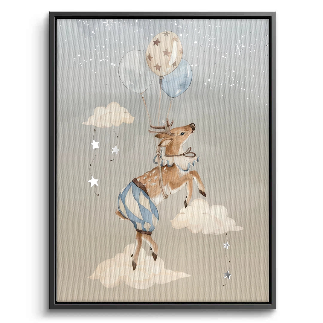 2Dreamy Fox and Deer Balloon Set of 2 - Canvas