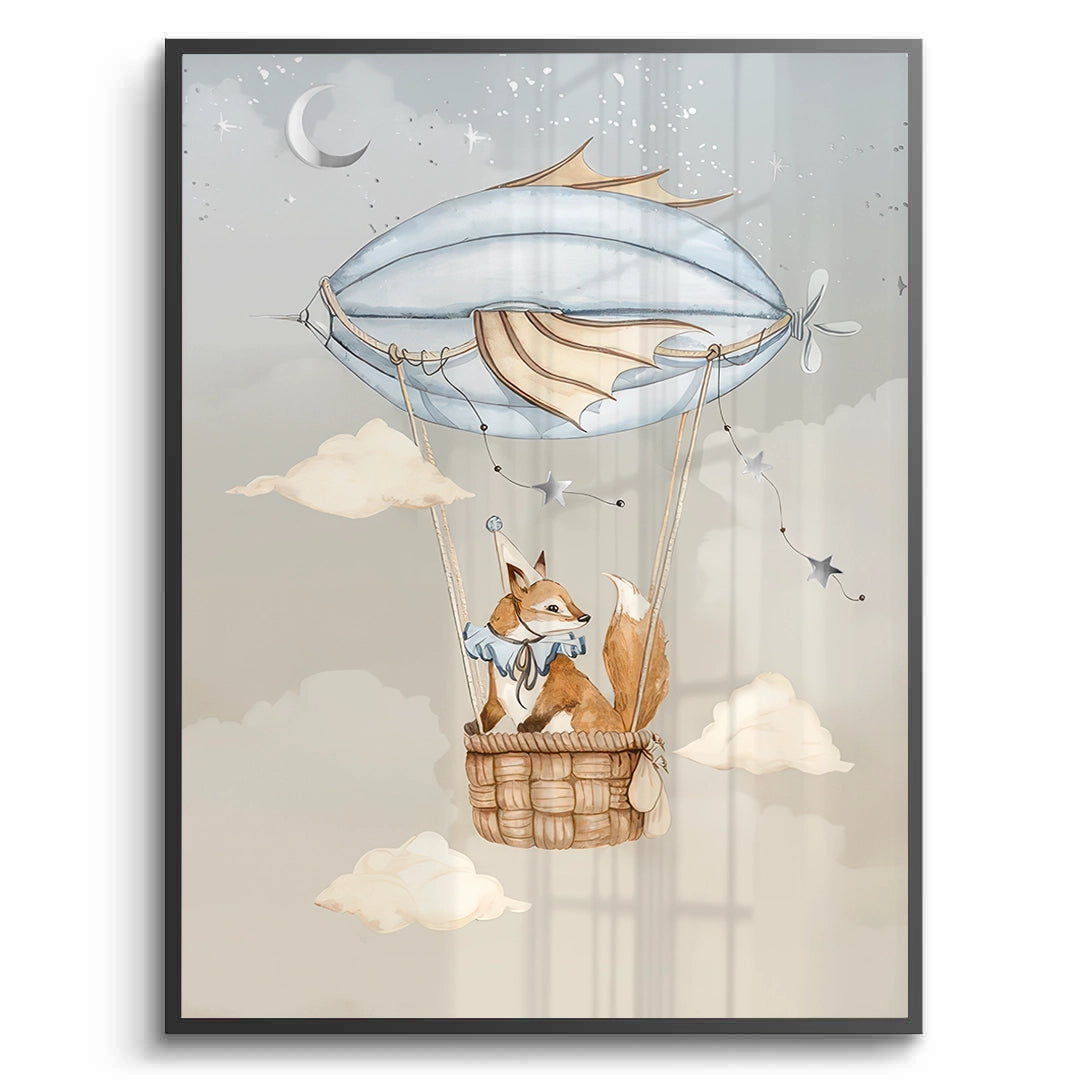 2Dreamy Fox and Deer Balloon Set of 2 - Fine Art