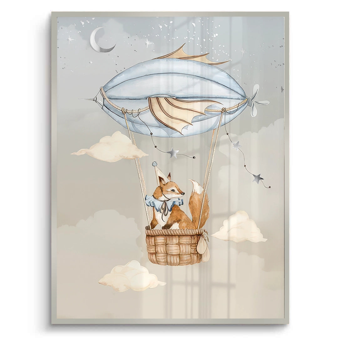 2Dreamy Fox and Deer Balloon Set of 2 - Fine Art
