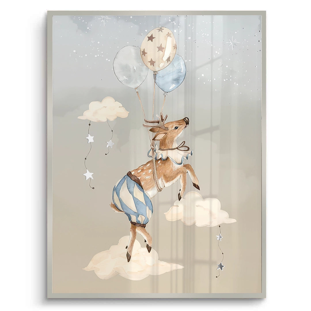 2Dreamy Fox and Deer Balloon Set of 2 - Fine Art