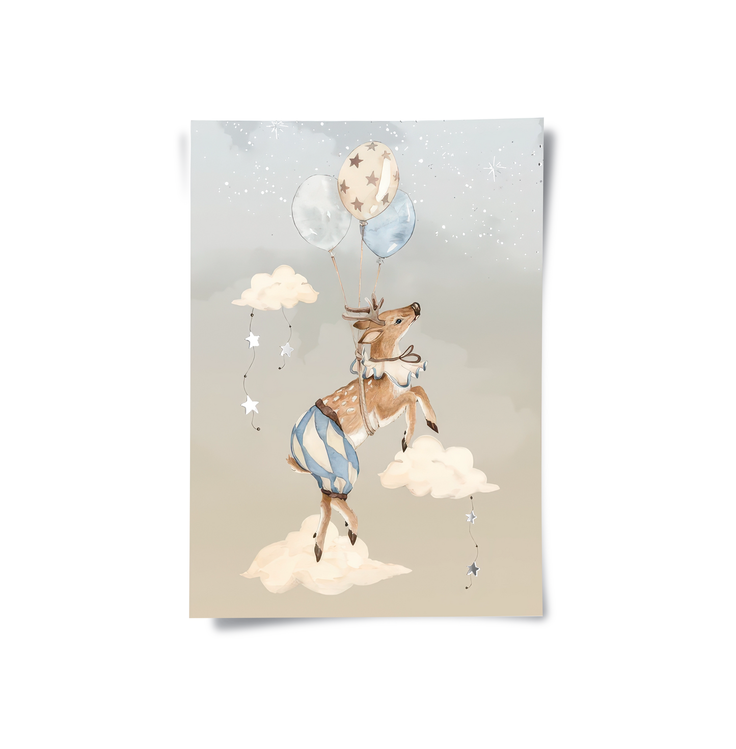 2Dreamy Fox and Deer Balloon Set of 2 - Poster