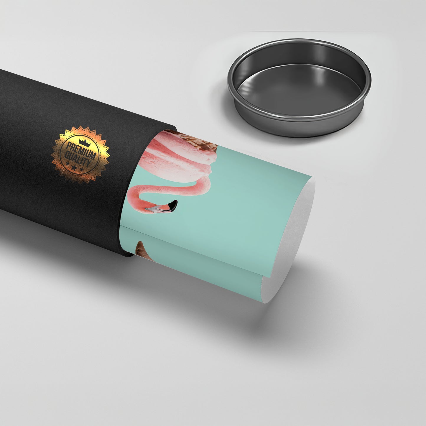 2Flamingo Ice Cream Cone - Poster