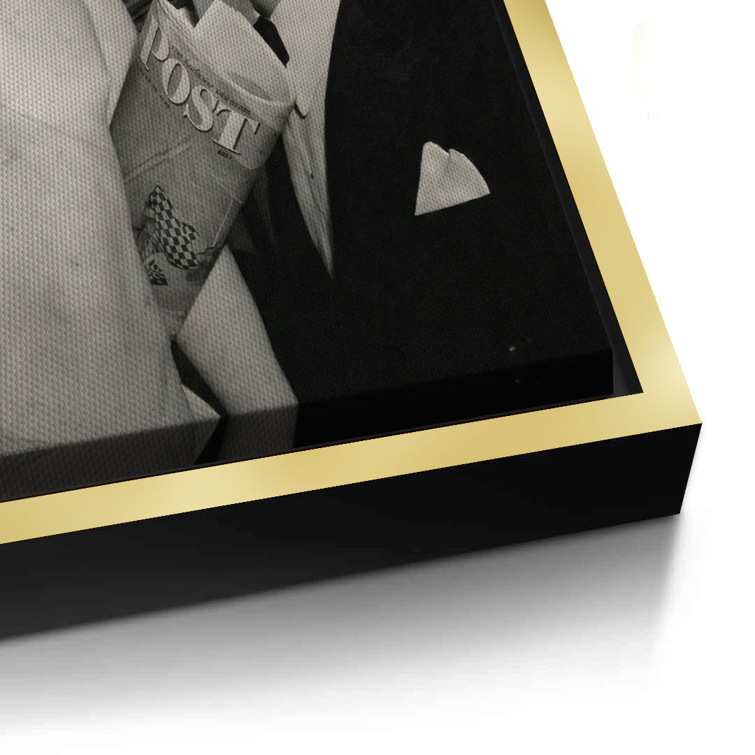 2Frank Sinatra Lighting a Cigarette from a Greek Statue - Canvas