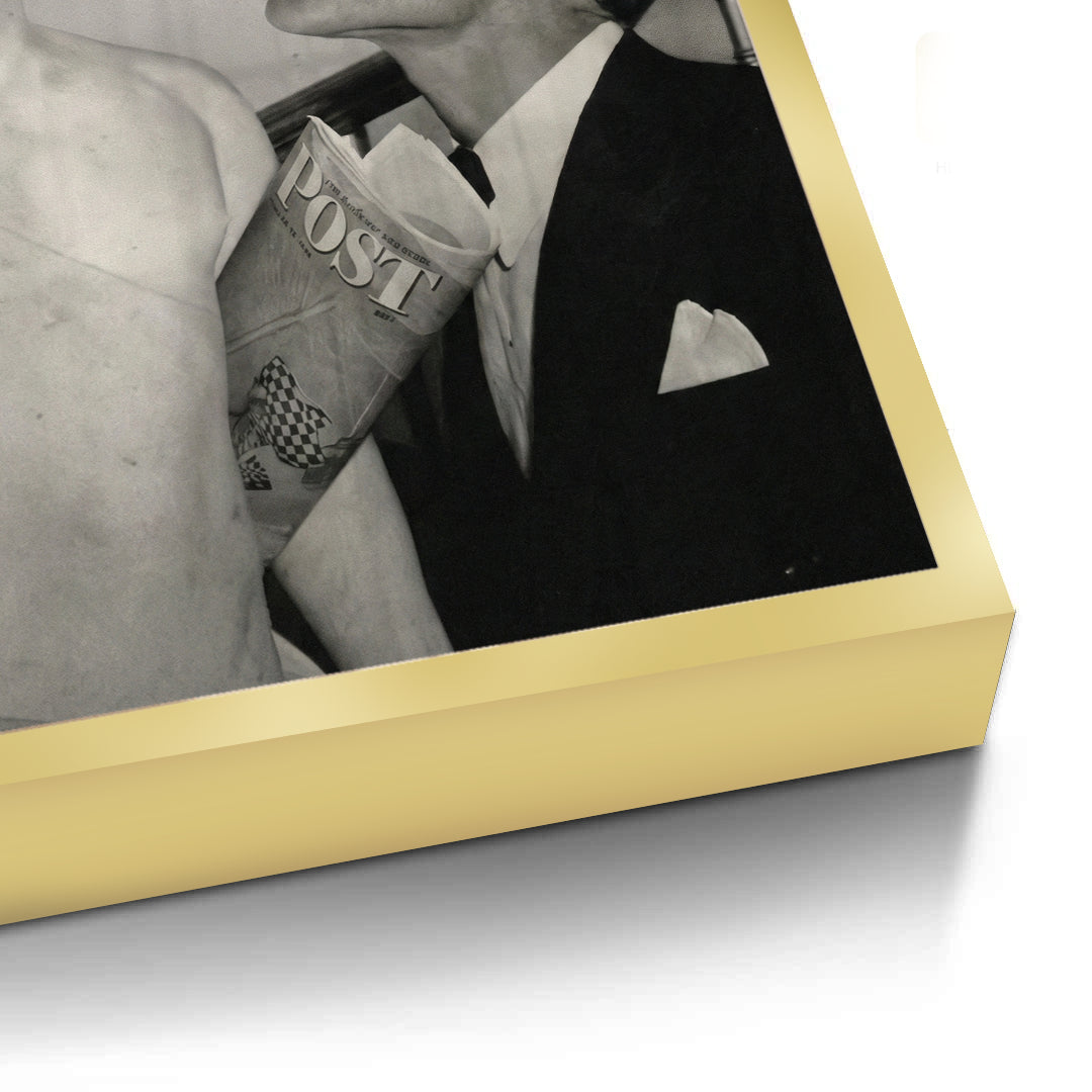 2Frank Sinatra Lighting a Cigarette from a Greek Statue - Fine Art