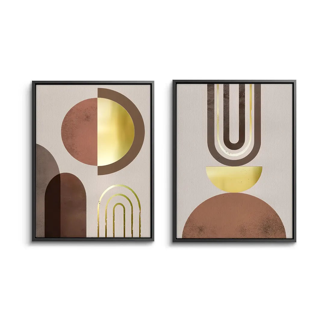 2Geometric Abstract Set 2 - Canvas