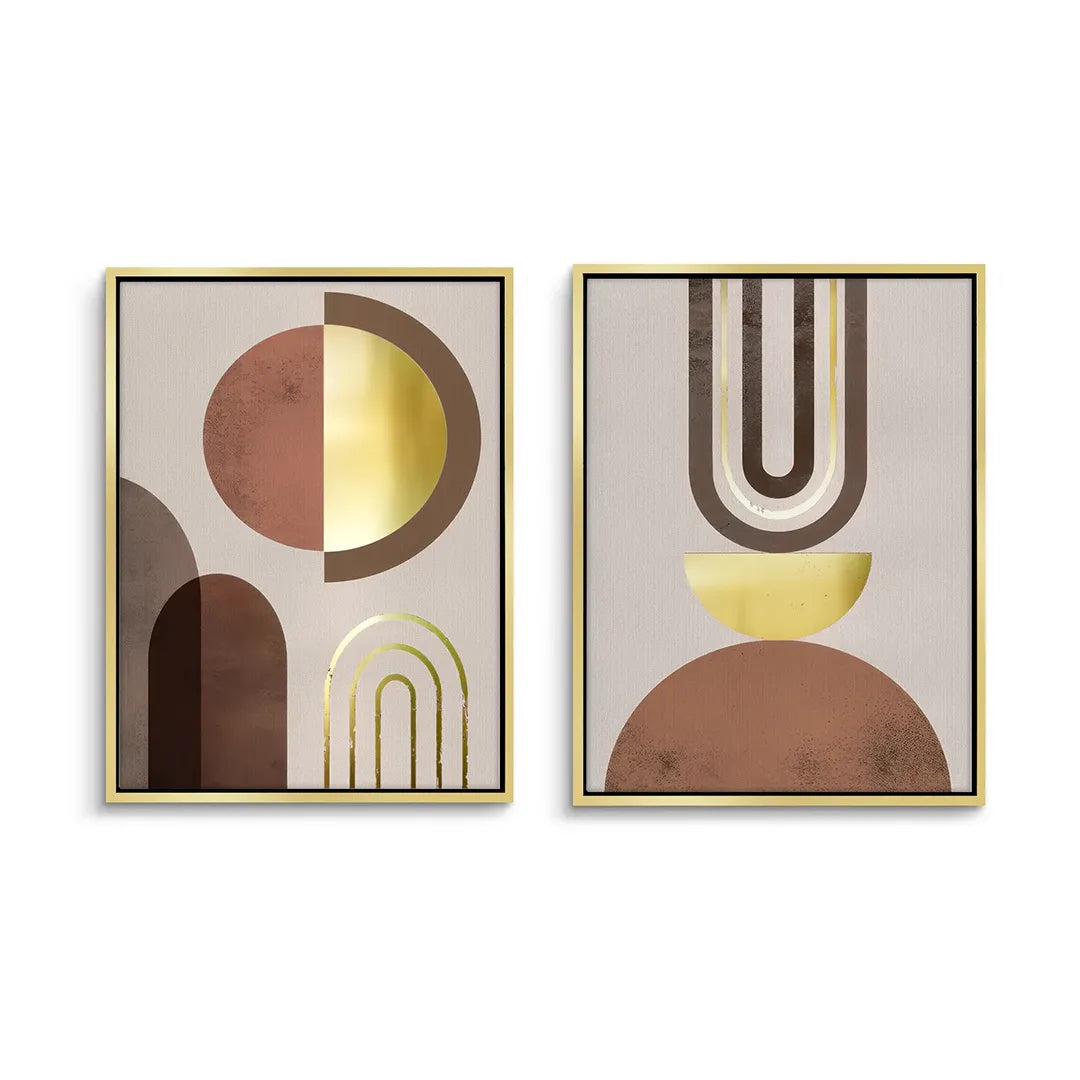 2Geometric Abstract Set 2 - Canvas