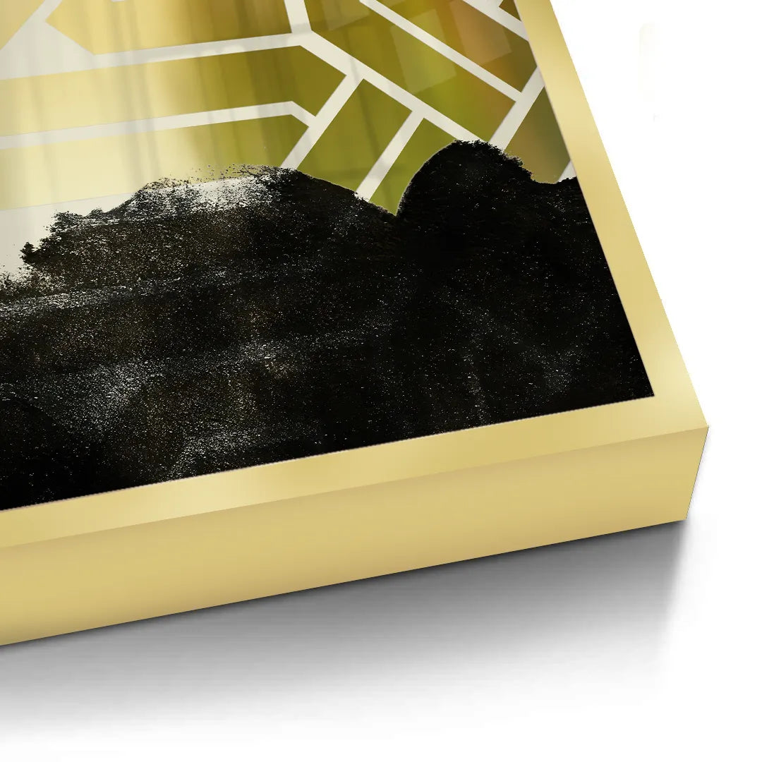 2Gold Geometric Abstract - Fine Art