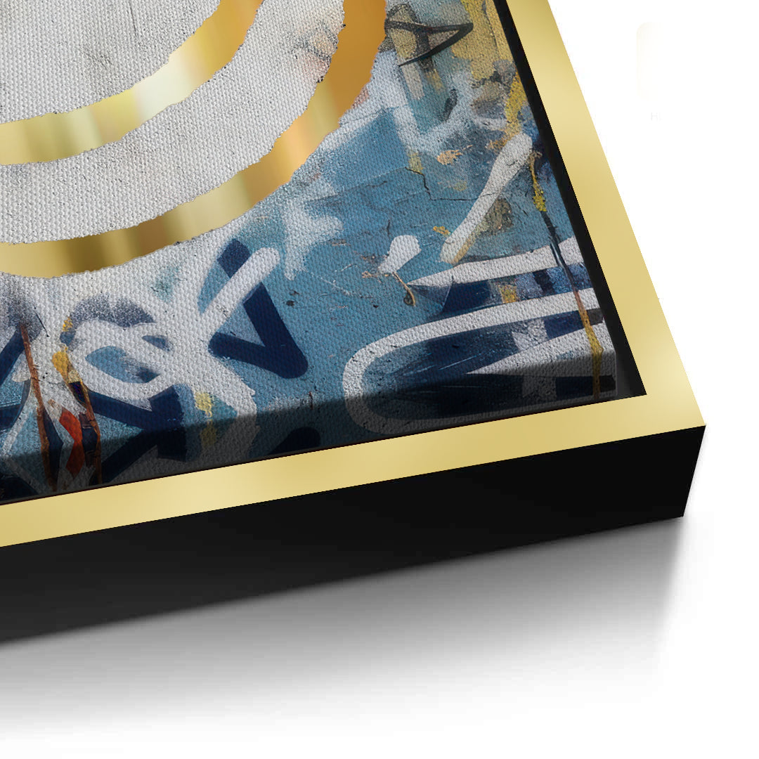 2Gold Smiley Face - Canvas