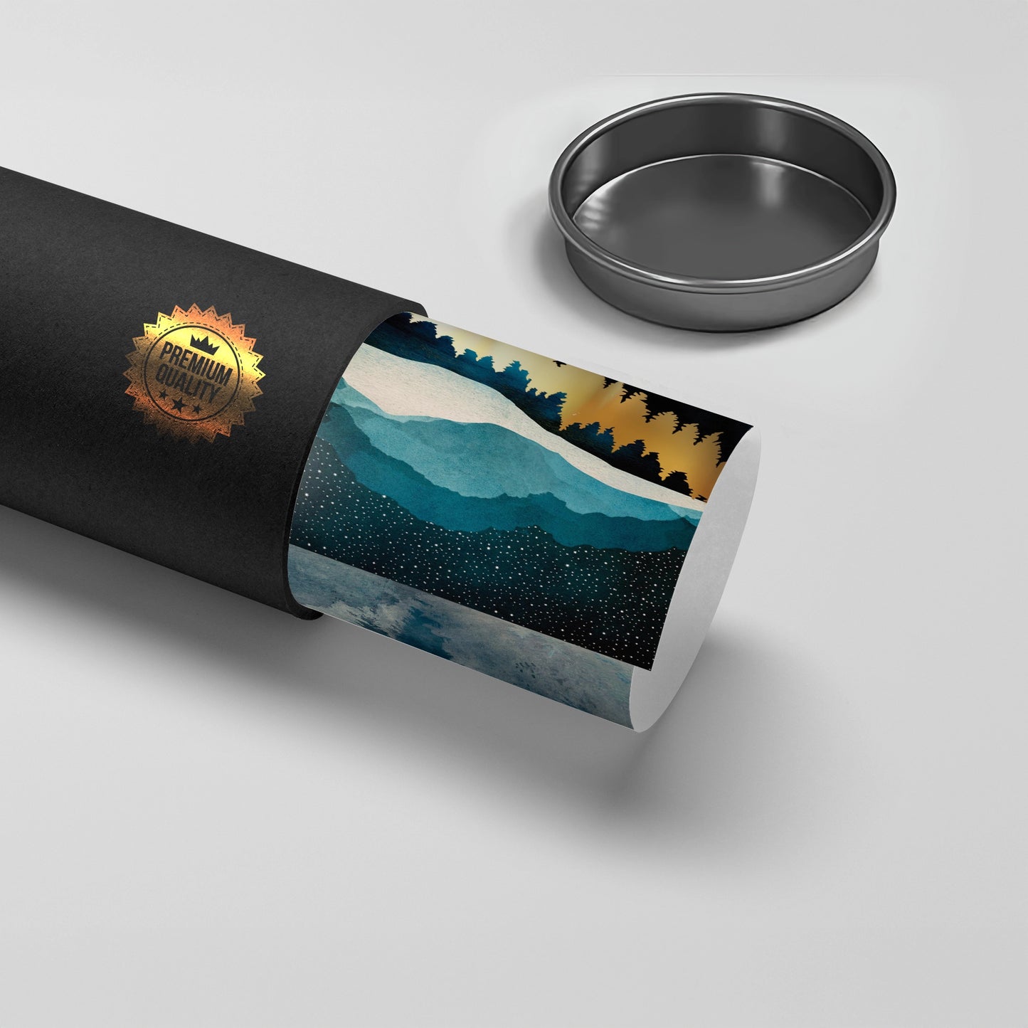 2Gold Starry Mountain - Poster - Jasmineart.ae