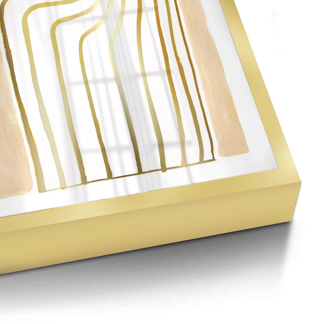 2Gold Stripe Vase - Fine Art - Jasmineart.ae