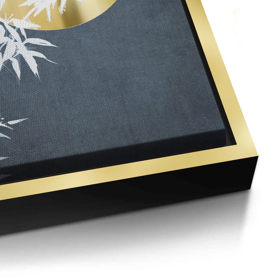 2Gold Sun and Bamboo Leaves - Canvas