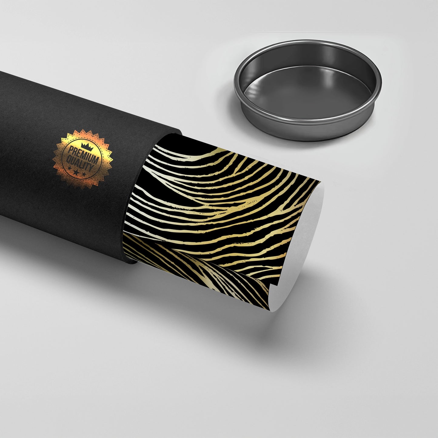 2Gold Wave Abstract - Poster - Jasmineart.ae