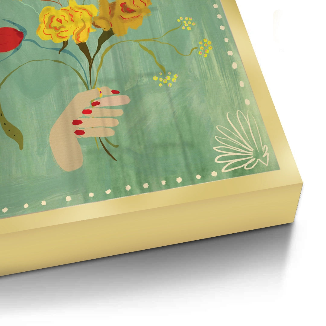 2Hand Holding Wildflower Bouquet - Fine Art