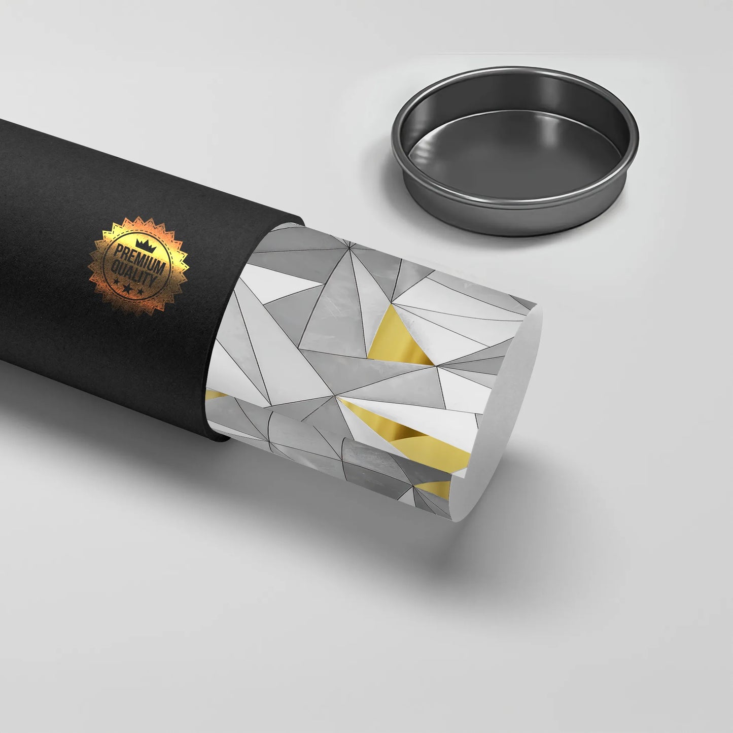 2Luxury 3D Grey & Gold - Poster