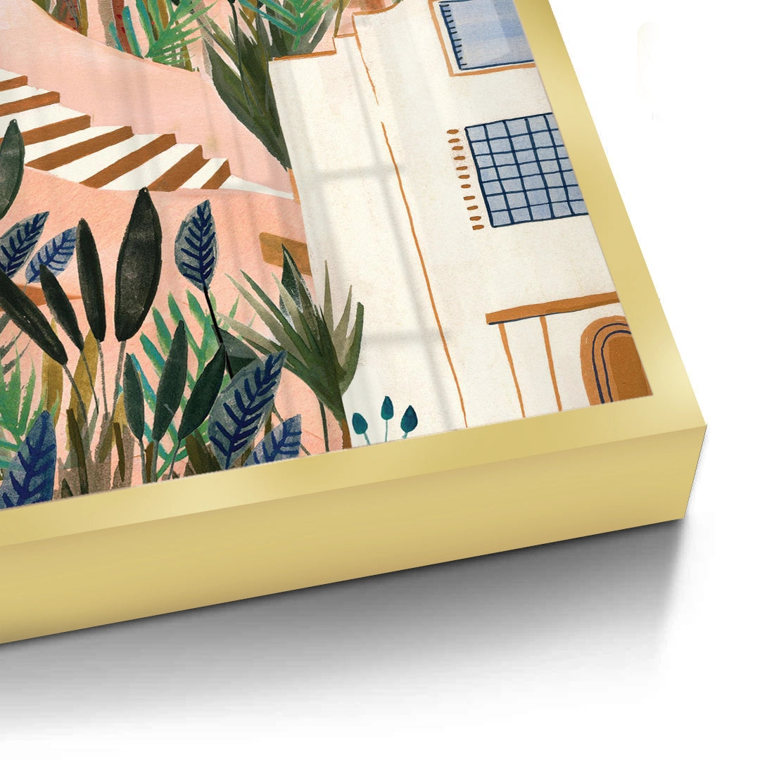 2Mediterranean Terracotta Steps - Fine Art