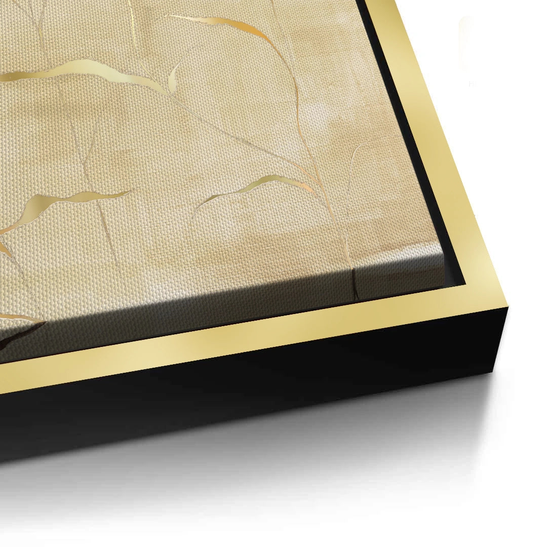 2Minimalist Gold Grass Botanical - Canvas