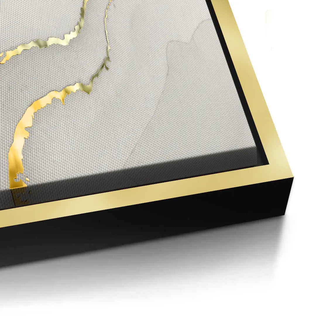 2Minimalist Grey and Gold Set of 2 - Canvas