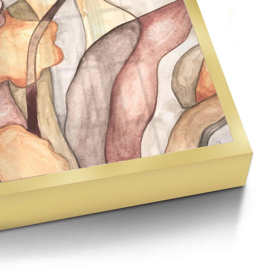 2Minimalist Organic Fluid Shapes Abstract - Fine Art